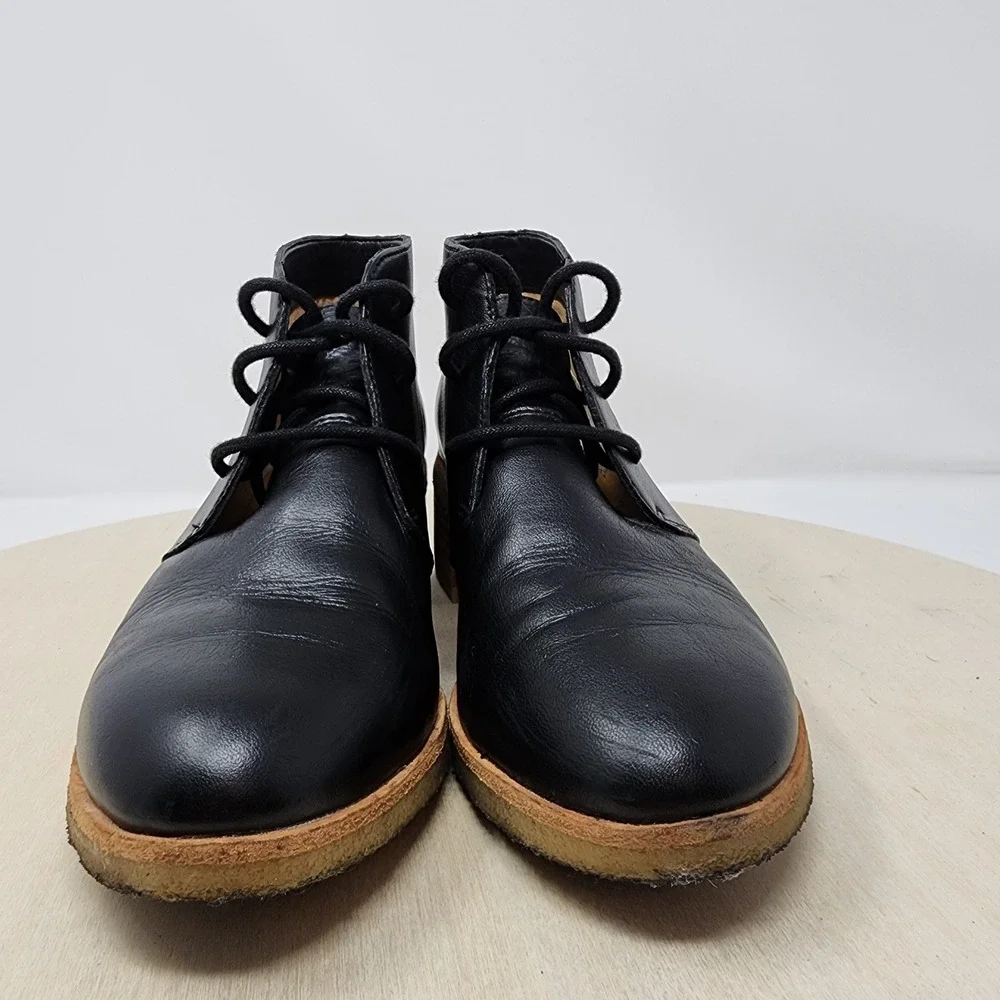 Clarks Originals Ankle Boots sz 7 Womens Phenia Desert Boot Black Leather Chukka